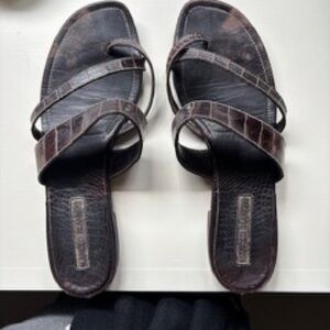 Manolo Blahnik Brown Sandals